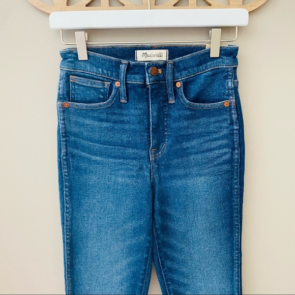 Madewell 10" High Rise Skinny Denim Jens Blue Sz 25 - Picture 6 of 16